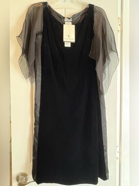 NWT Vintage Guy Laroche Black Velvet Dress